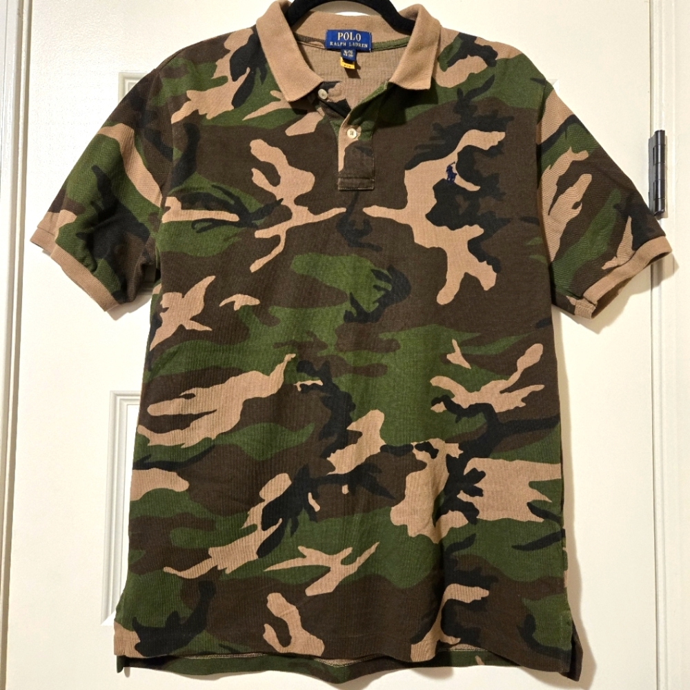 POLO Ralph Lauren Camo Polo Shirt, Size XL/TG (18-20), Boys